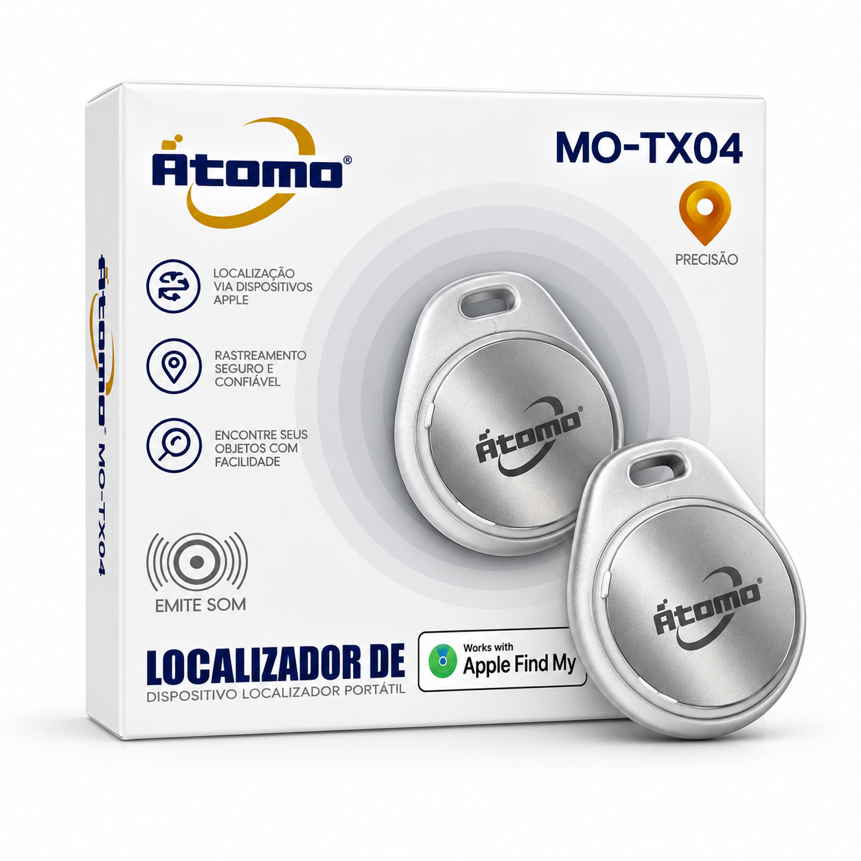 Air tag Localizador de Objetos Átomo MO-TX04